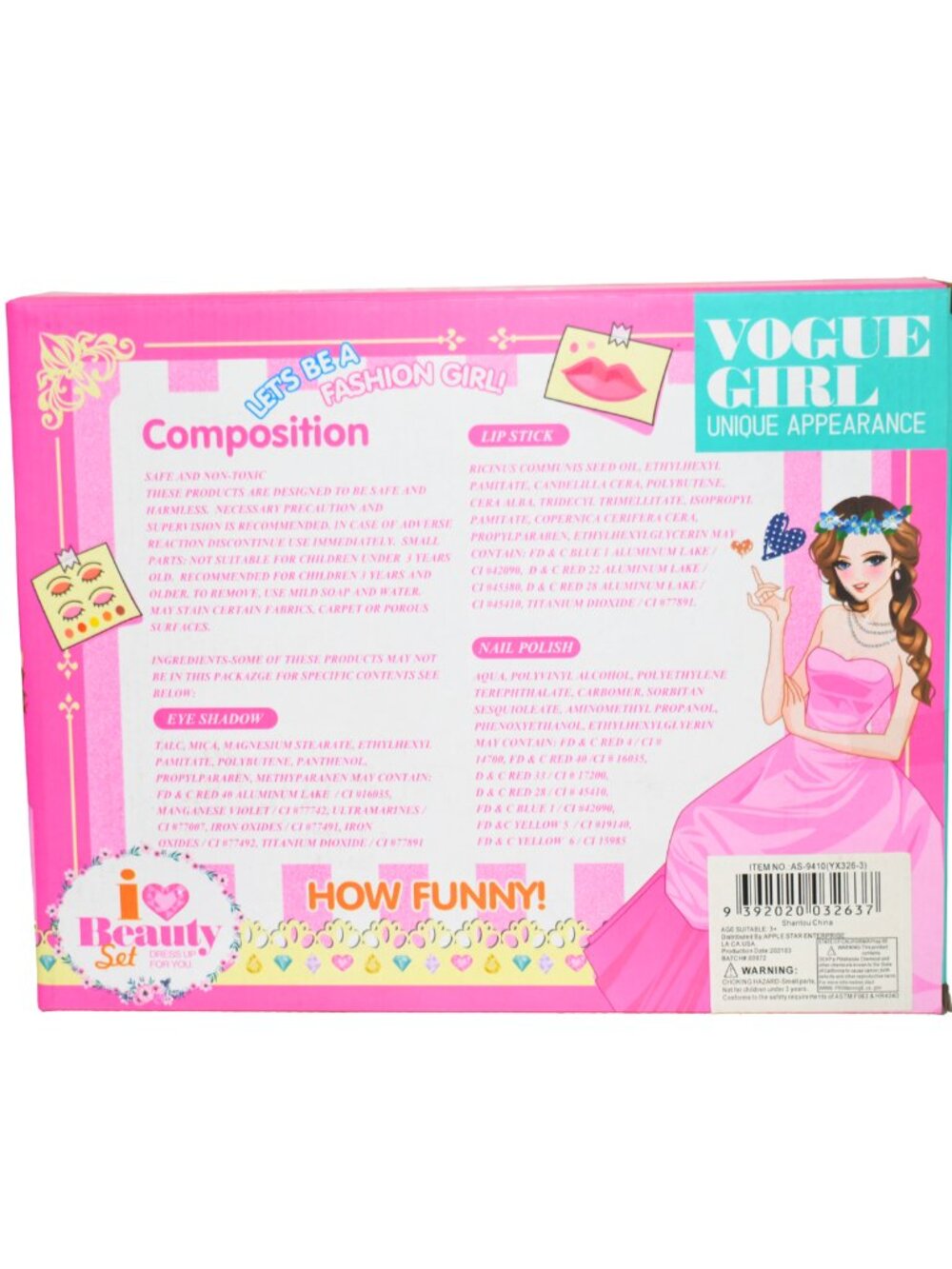 Pink Pony Makeup Play Set for Kids, Pretend Cosmetic Kit with Accessories - Picture 5 of 6